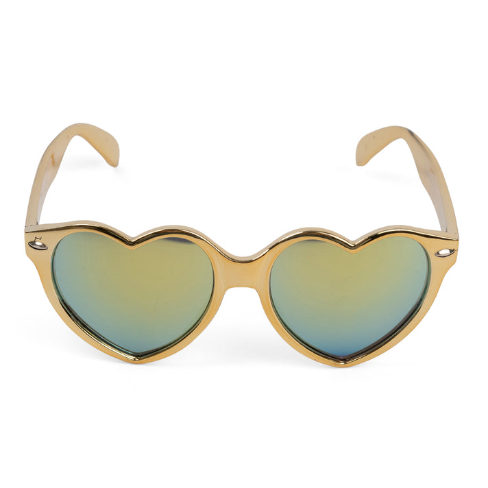Sunscape Uv400 Heart Sunglasses - Golden 8156736 1