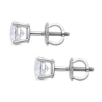 THE PERFECT DIAMOND 950 Platinum D Colour Internally Flawless Ideal Cut Lab Grown Diamond IGI Certified Stud Earring with Screw Back 2.00 Ct,_8157473_2