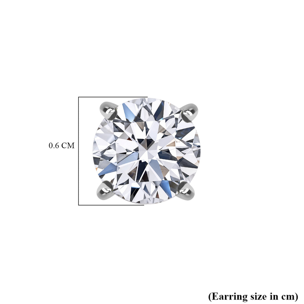 THE PERFECT DIAMOND 950 Platinum D Colour Internally Flawless Ideal Cut Lab Grown Diamond IGI Certified Stud Earring with Screw Back 2.00 Ct,_8157473_3