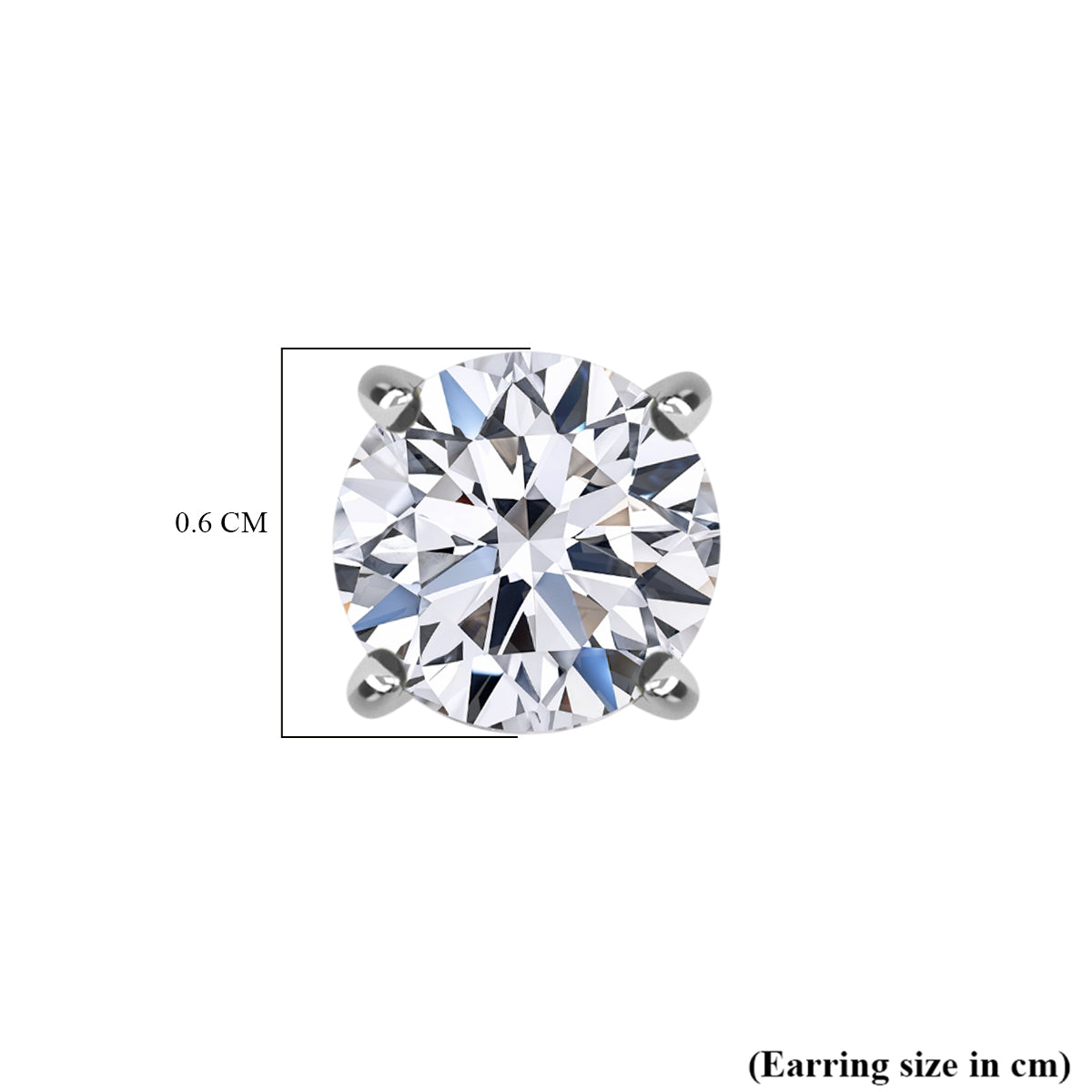 LUXURIANT 2 Ct. Lab Grown Diamond Solitaire Stud Earrings in 950 Platinum, IGI Certified, D Colour 8157473 4