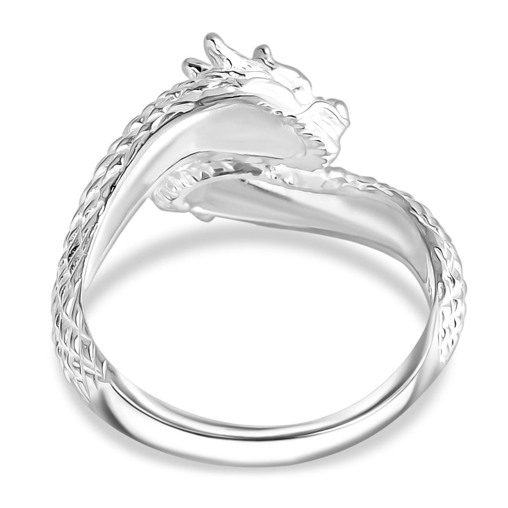 Royal Bali Collection - Sterling Silver Dragon Ring, Silver Wt. 5.41 Gms._8157749_4