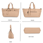 Vicenza 2025 Autumn/Winter Collection - Genuine Leather Belt-detail Crossbody Bag with Detachable Shoulder Strap - Oatmeal_8158443_3