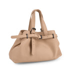 Vicenza 2025 Autumn/Winter Collection - Genuine Leather Belt-detail Crossbody Bag with Detachable Shoulder Strap - Oatmeal_8158443_4