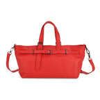 Vicenza 2025 Autumn/Winter Collection - Genuine Leather Belt-detail Crossbody Bag with Detachable Shoulder Strap - Red_8158447