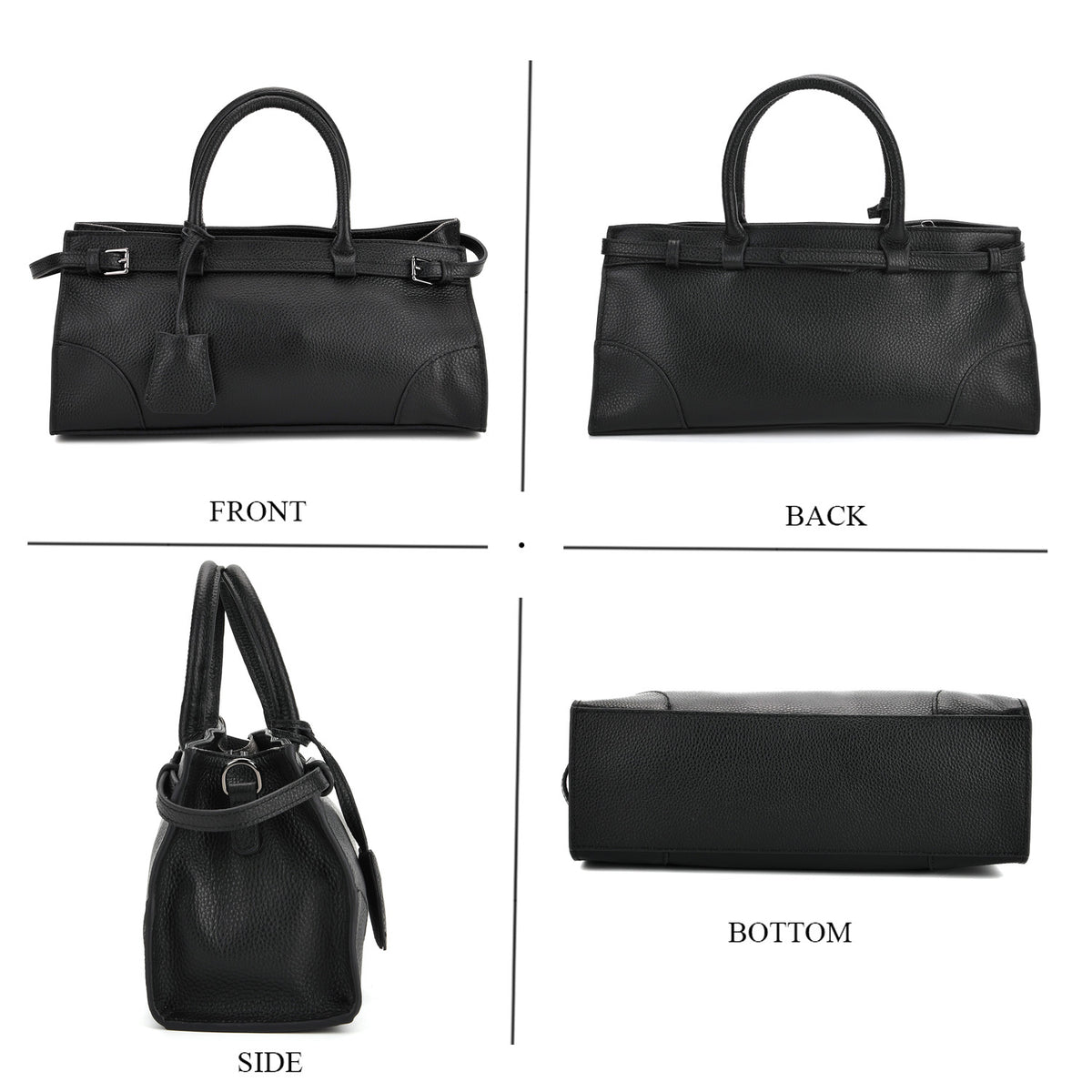 The Most Sumptuous Bag 100%  Genuine Leather -Black V32606072 5