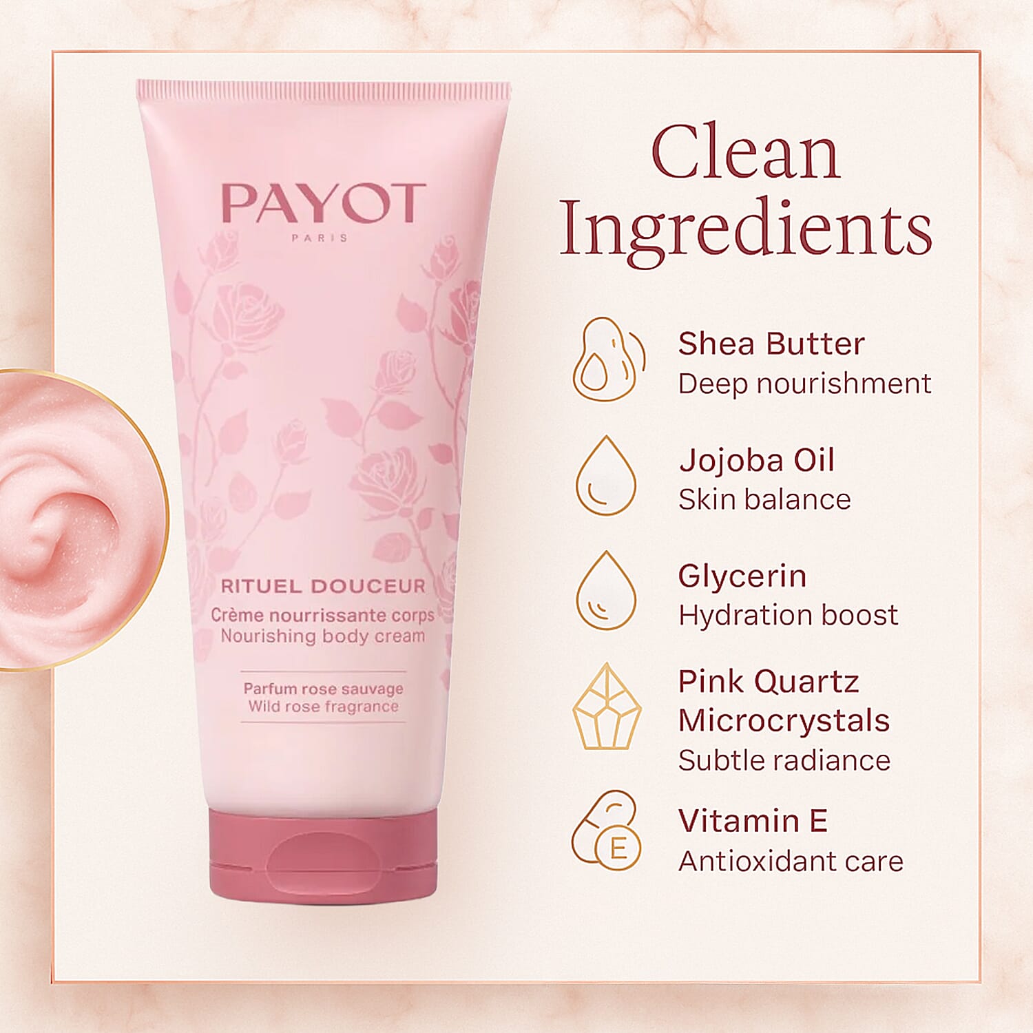 PAYOT - Rituel Douceur &amp; Nourishing Body Cream (Wild Rose) 100ml 8158704 2