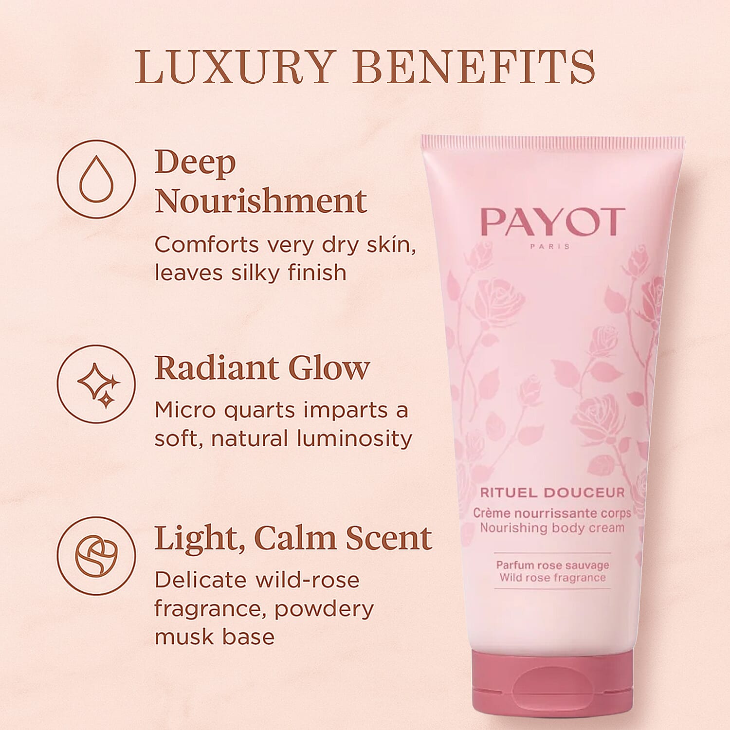 PAYOT - Rituel Douceur &amp; Nourishing Body Cream (Wild Rose) 100ml 8158704 3