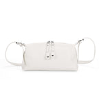 100% Genuine Leather Full Grain  Crossbody Bag with Adjustable Strap - Ivory_8160704