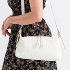 100% Genuine Leather Full Grain  Crossbody Bag with Adjustable Strap - Ivory_8160704_3