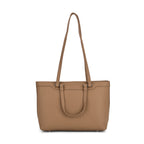 Milan Closeout- 100% Full Grain Genuine Leather Tote Bag with  Adjustable Straps - Coffee_8160742