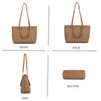 Milan Closeout- 100% Full Grain Genuine Leather Tote Bag with  Adjustable Straps - Coffee_8160742_3