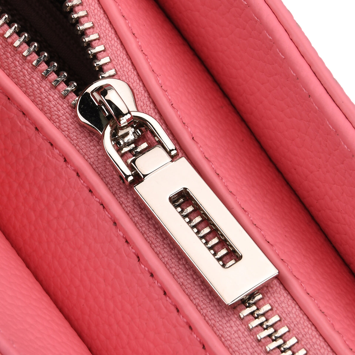 Milan Closeout- 100% Full Grain  Genuine Leather Tote Bag with  Adjustable Straps - Pink V32529901 6