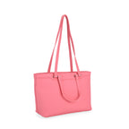 Milan Closeout- 100% Full Grain  Genuine Leather Tote Bag with  Adjustable Straps - Pink_8160750_6