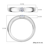 Luxuriant - Lab Grown Diamond (VS-E/F) Solitaire Tension Ring in Rhodium Overlay Sterling Silver_8161116_5