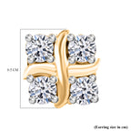 Luxuriant Diamond Lab Grown Diamond (SI/GH) Solitaire Stud Push Post Earring in 18K Vermeil Yellow Gold Plated Sterling Silver_8161127_4
