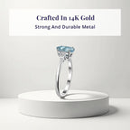 14K W Gold AAA Aquamarine, White Diamond I2 Solitaire Ring, Gold Wt.2.42 Gms  2.000  Ct._8161773_3