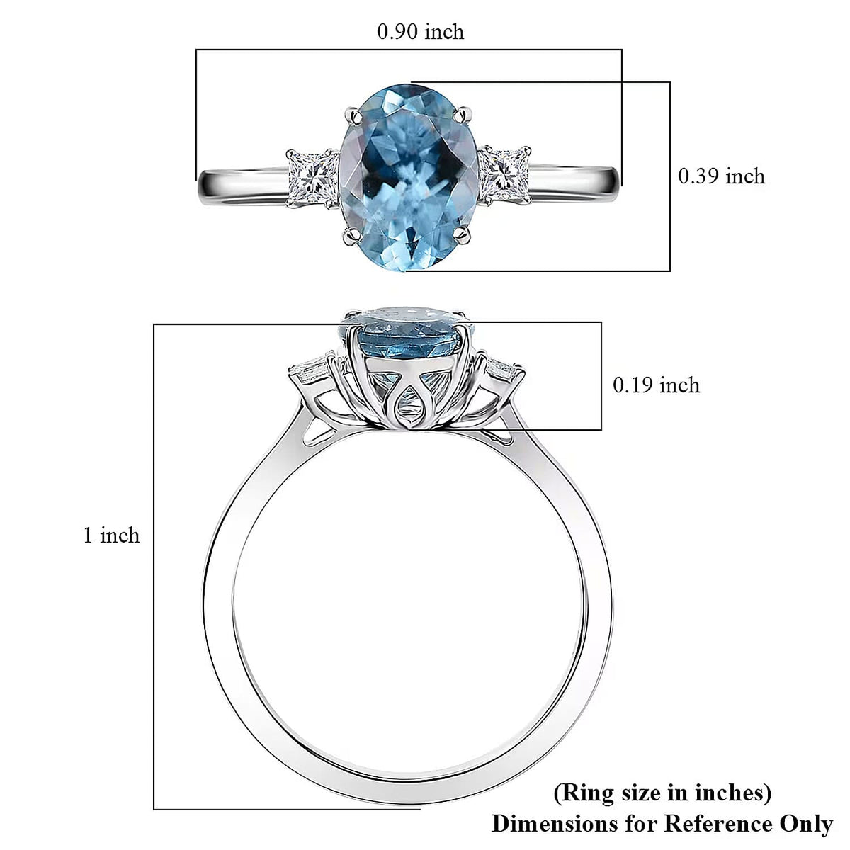 Certified and Appraised AAA Aquamarine, White Diamond I2 Solitaire Ring in 14K White Gold, Gold Wt.2.42 Gms 2.000 Ct. 8161773 5