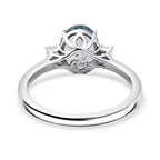 14K W Gold AAA Aquamarine, White Diamond I2 Solitaire Ring, Gold Wt.2.42 Gms  2.000  Ct._8161773_6