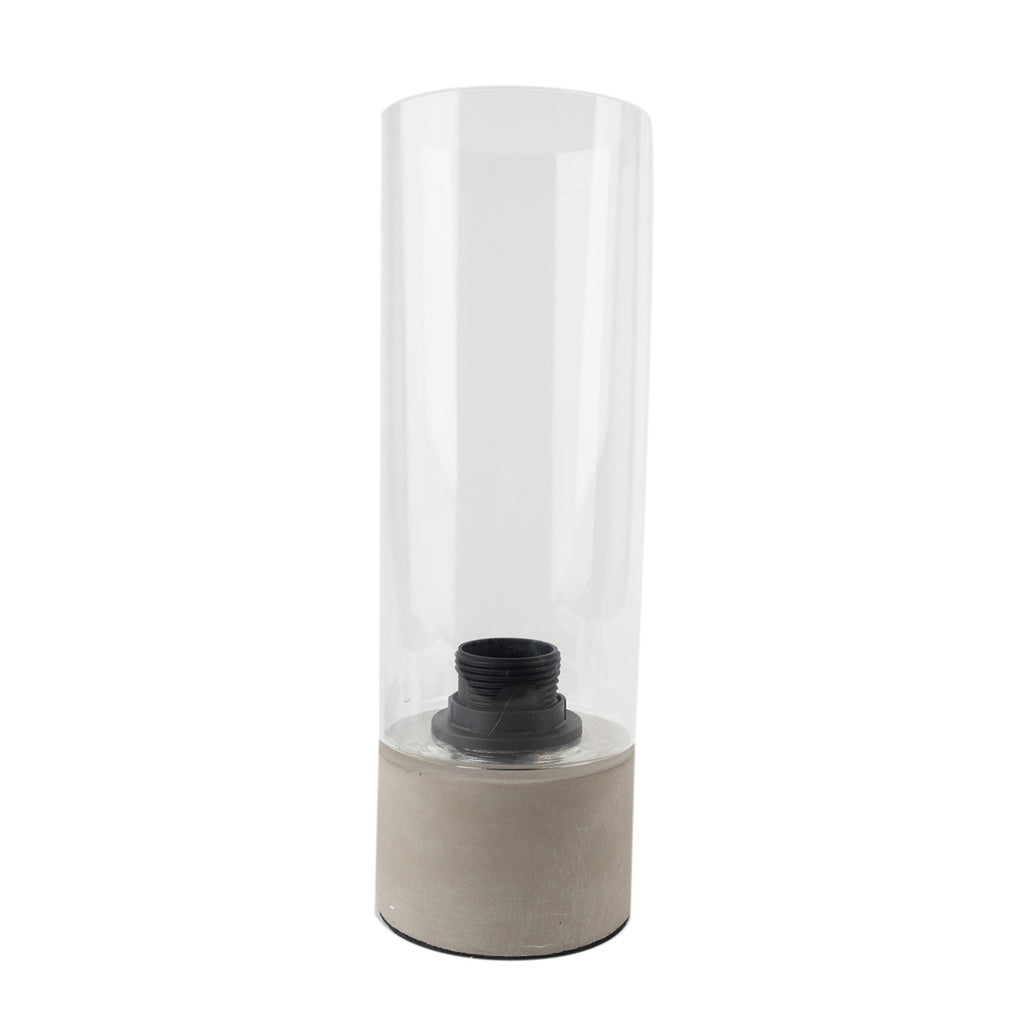 Table Lamp with Clear Glass Shade - 28.5cm