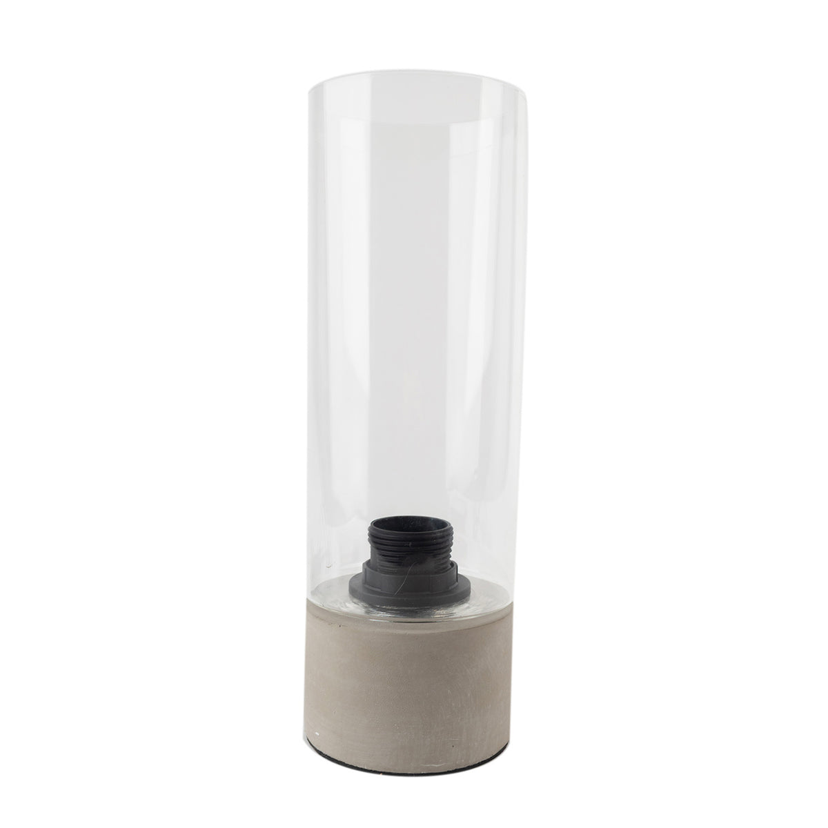 Industrial Style Abel Table Lamp with Concrete Base and Clear Glass Shade 8161900 0