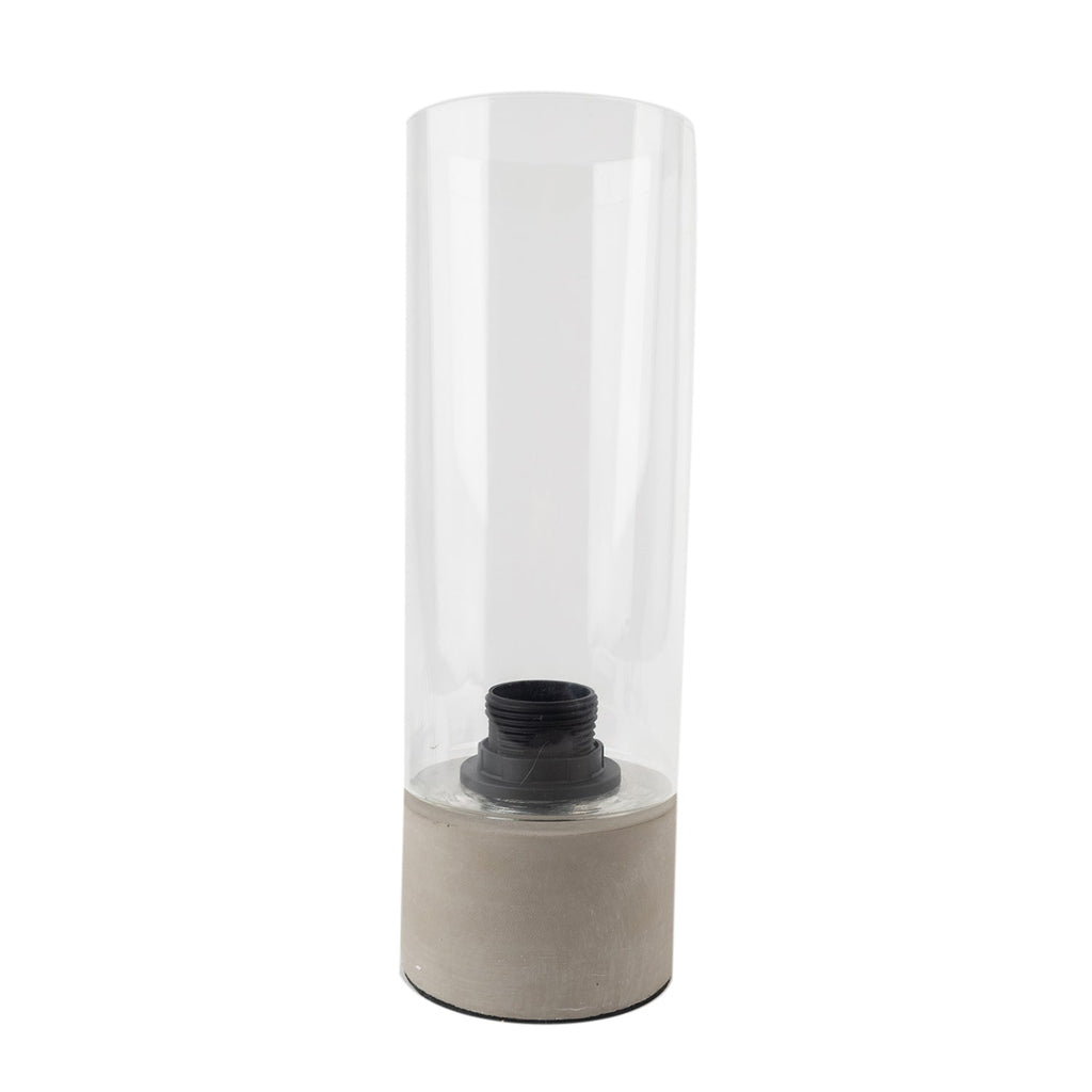 Table Lamp with Clear Glass Shade - 28.5cm