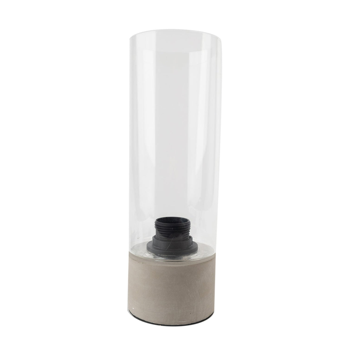 Industrial Style Abel Table Lamp with Concrete Base and Clear Glass Shade V32363769 0