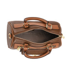 Genuine Leather Bandouliere Crossbody Bag - Brown_8162364_5