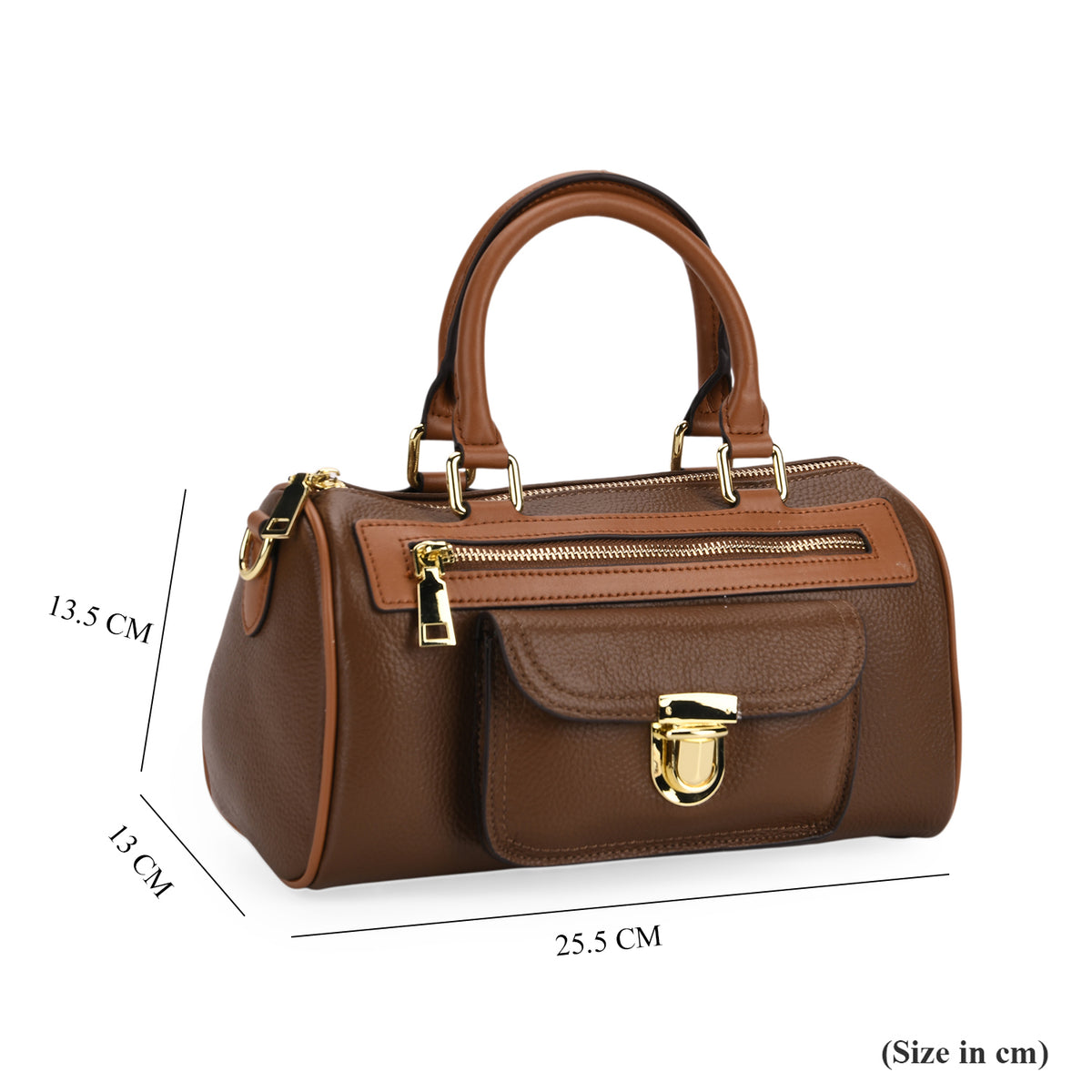Genuine Leather Bandouliere Crossbody Bag - Brown V32528971 8
