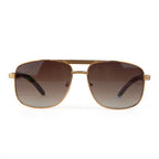 Summer Essential 100% UV Protection Metal Frame Marshall Sunglass - Brown_8163692