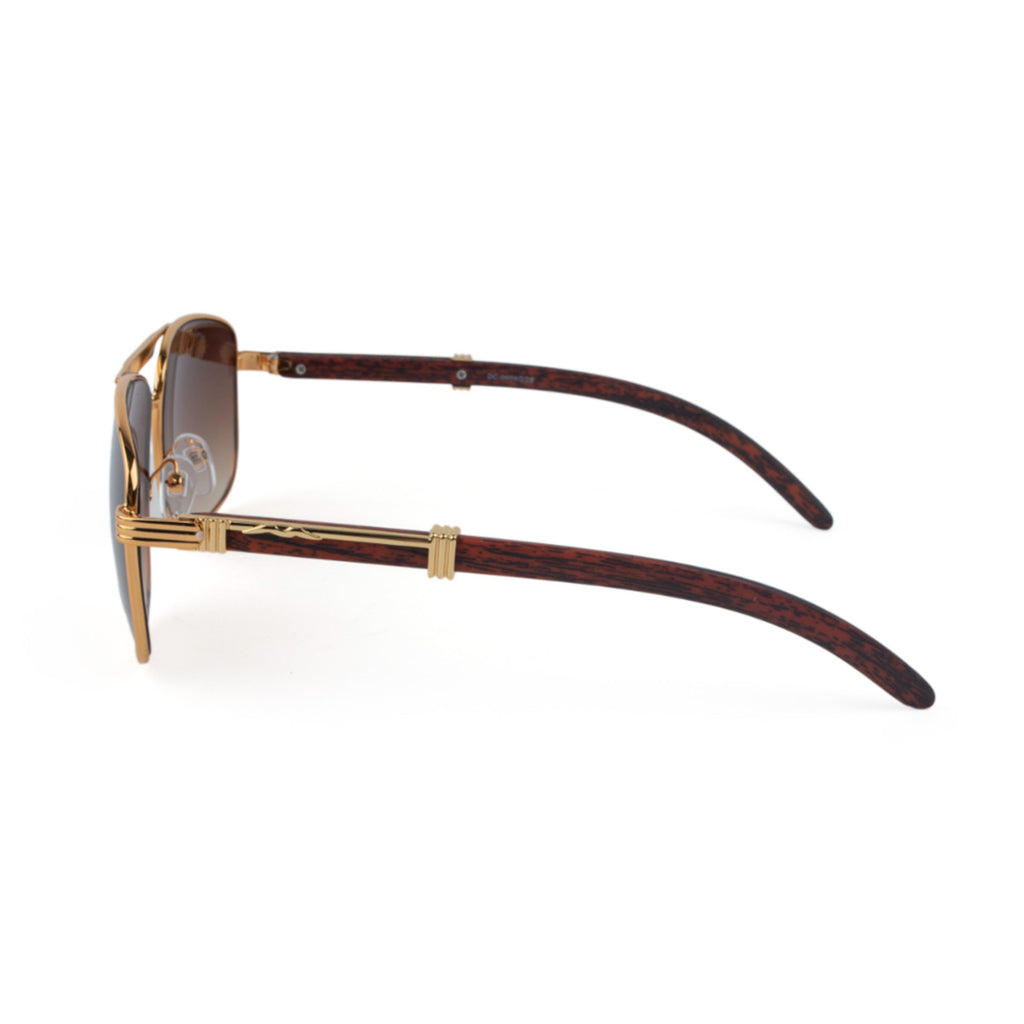 Summer Essential 100% UV Protection Metal Frame Marshall Sunglass - Brown_8163692_2