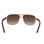 Summer Essential 100% UV Protection Metal Frame Marshall Sunglass - Brown_8163692_3