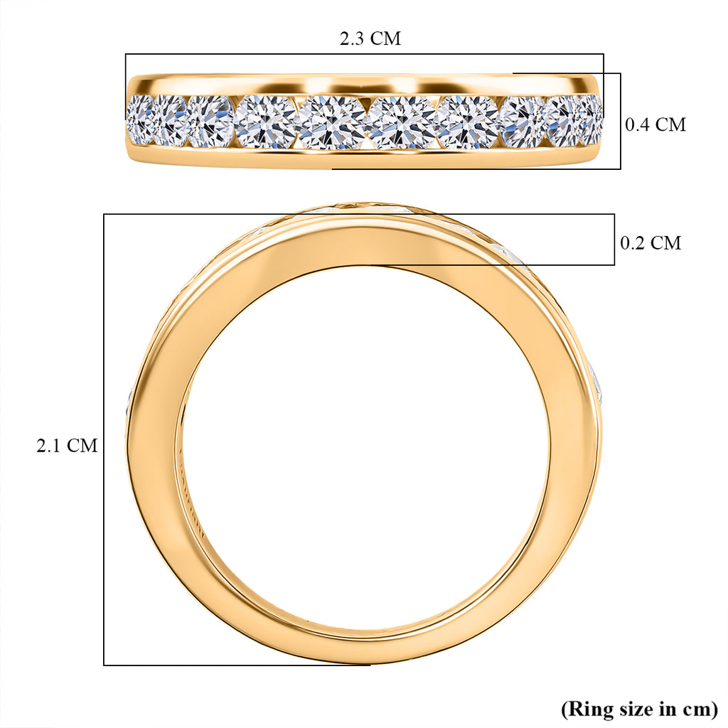 Luxuriant Diamond Lab Grown Diamond (SI-GH)  Ring in 18K Vermeil Yellow Gold Plated Sterling Silver 1.00 Ct._8163934_5