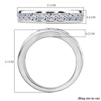 Luxuriant Lab Grown Diamond (SI/GH) Half Eternity Band Ring in Rhodium Overlay Sterling Silver 1.00 Ct._8163941_5