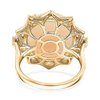 Luxoro 10K Yellow Gold AAA Ethiopian Opal, White Diamond I2 Ring, Gold Wt.4.7 Gms  11.200  Ct._8164265_6
