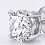 Luxuriant 14K White Gold IGI Certified Lab Grown Diamond (VS/E-F) Solitaire Stud Earrings with Screw Back 4.00 Ct._8164287_3