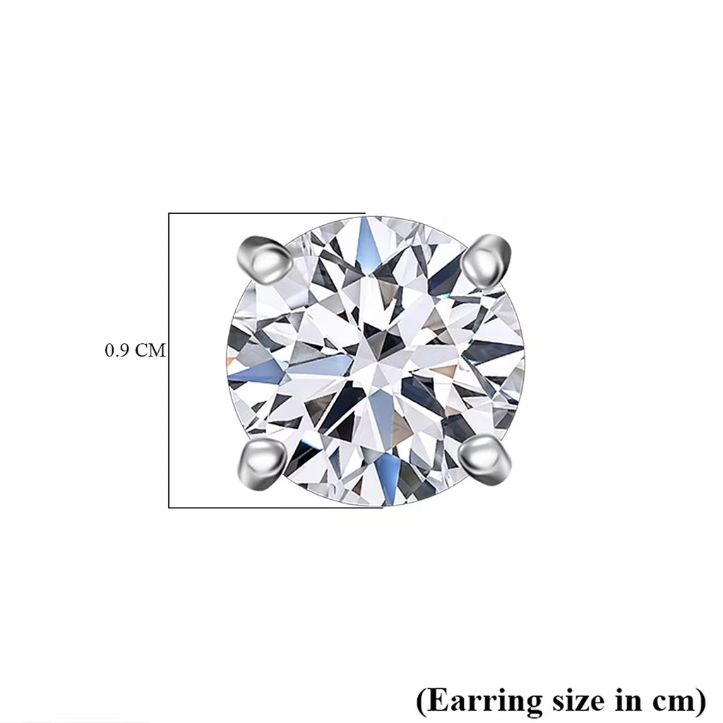 Luxuriant 14K White Gold IGI Certified Lab Grown Diamond (VS/E-F) Solitaire Stud Earrings with Screw Back 4.00 Ct._8164287_6