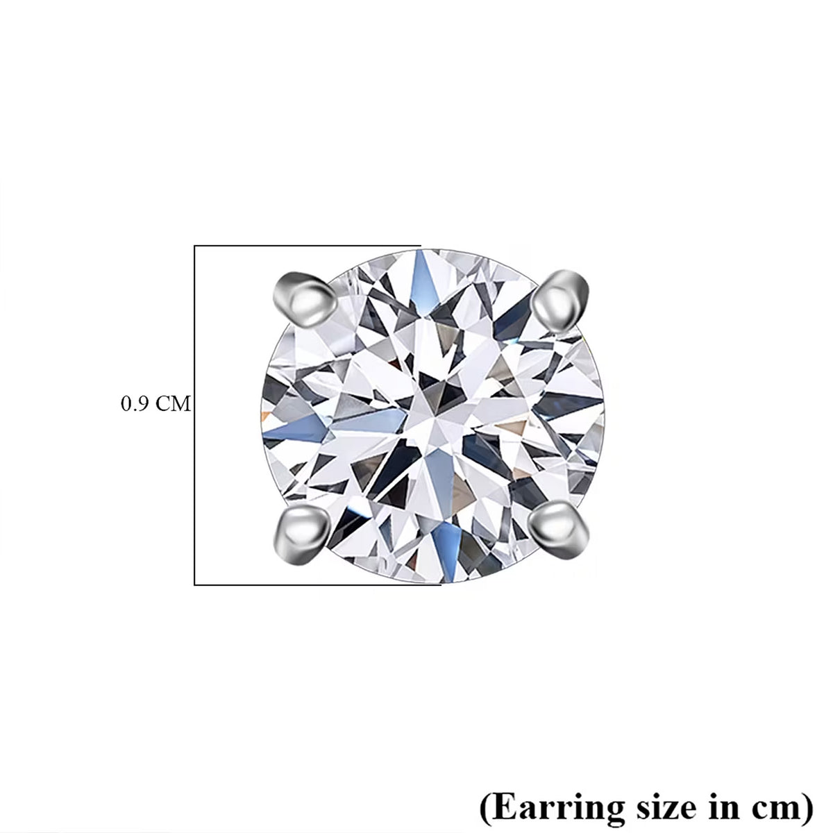 LUXURIANT IGI Certified 4 Ct. Lab Grown Diamond VS E-F Stud Solitaire Earring with Screw Back in 14K White Gold 8164287 7