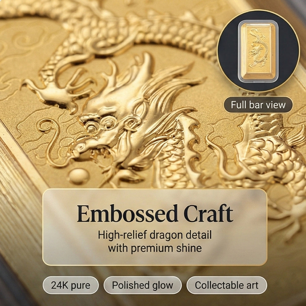 24K Yellow 99.9% Purity Gold Dragon Embossed Bar 0.20 Gram_8165968_2