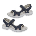 Mandy Leather Comfortable & Lightweight Padded Sandal with Adjustable Straps (Size 5) - Navy_8166413