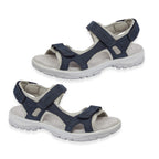 Mandy Leather Comfortable & Lightweight Padded Sandal with Adjustable Straps (Size 6) - Navy_8166414
