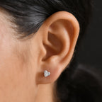 Luxuriant Lab Grown Diamond (SI/GH) Solitaire Earring with Rhodium Overlay Sterling Silver 0.50 Ct._8167222_2