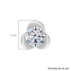 Luxuriant Lab Grown Diamond (SI/GH) Solitaire Earring with Rhodium Overlay Sterling Silver 0.50 Ct._8167222_4