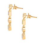 Luxuriant - Lab Grown Diamond (SI/G-H) Dangling Earring with Push Back in 18K Vermeil Yellow Gold Plated Sterling Silver 1cts_8167493_3