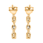 Luxuriant - Lab Grown Diamond (SI/G-H) Dangling Earring with Push Back in 18K Vermeil Yellow Gold Plated Sterling Silver 1cts_8167493_4