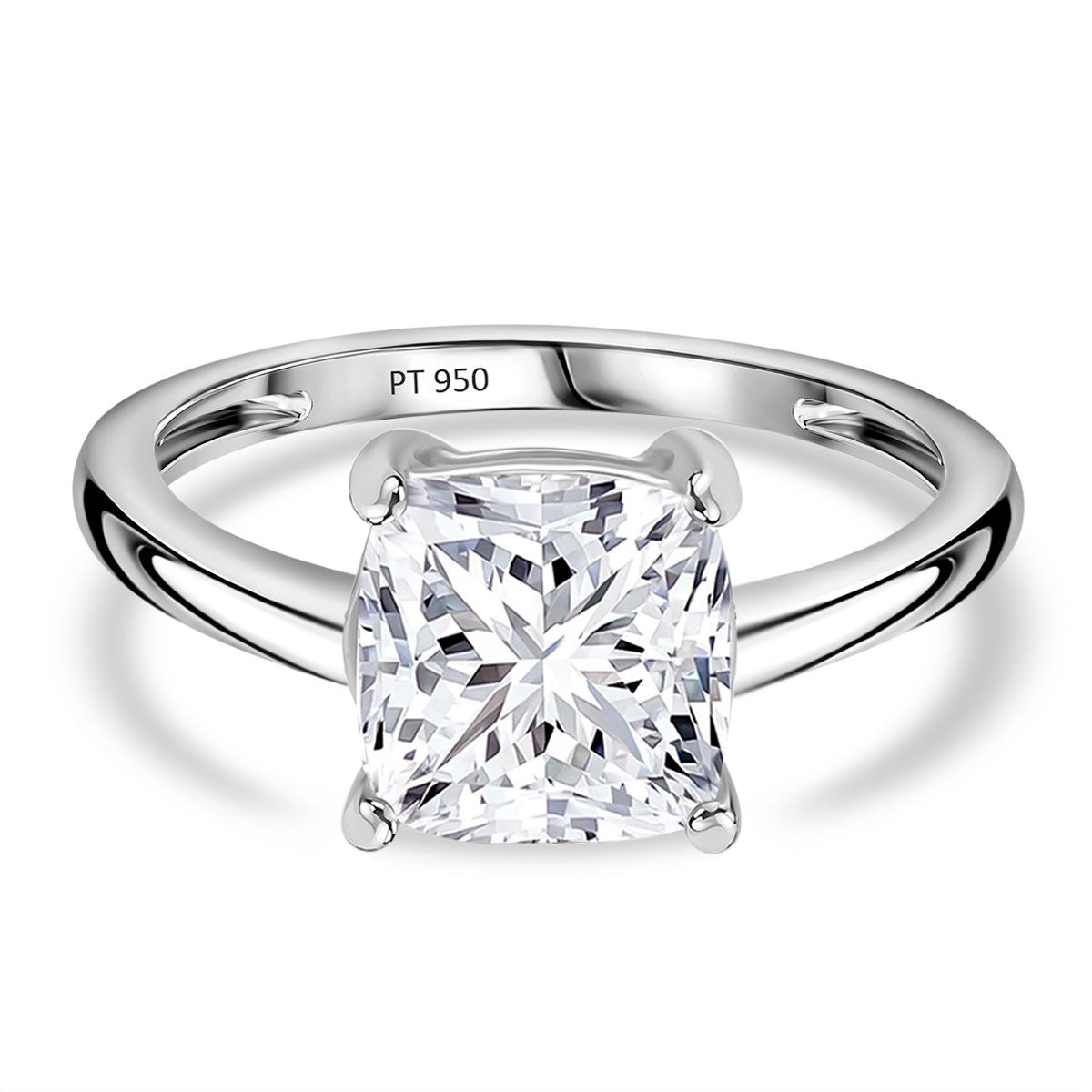 LUXURIANT 3 Ct. Lab Grown Diamond Solitaire Ring in 950 Platinum, SGL Certified 8168446 0