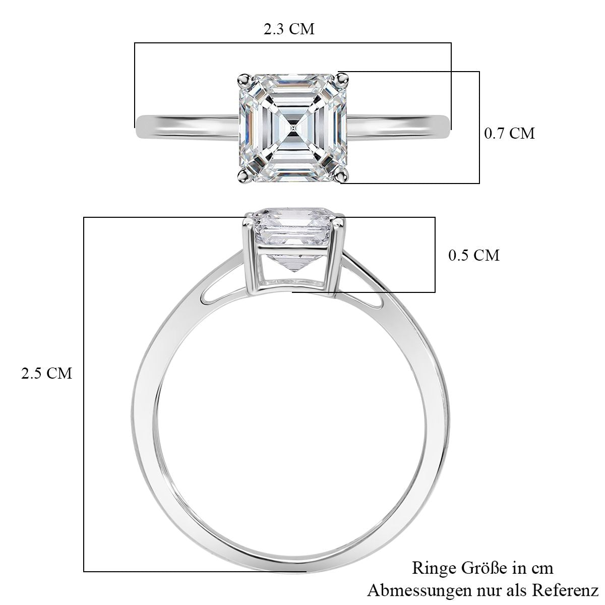 LUXURIANT 2 Ct. Lab Grown Diamond Solitaire Ring in 950 Platinum, SGL Certified V32530448 12