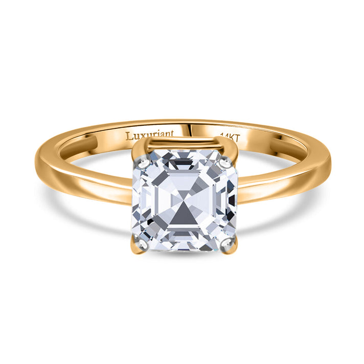 LUXURIANT IGI Certified 2 Ct. Lab Grown Diamond Solitaire Ring in 14K Yellow Gold 8168457 1