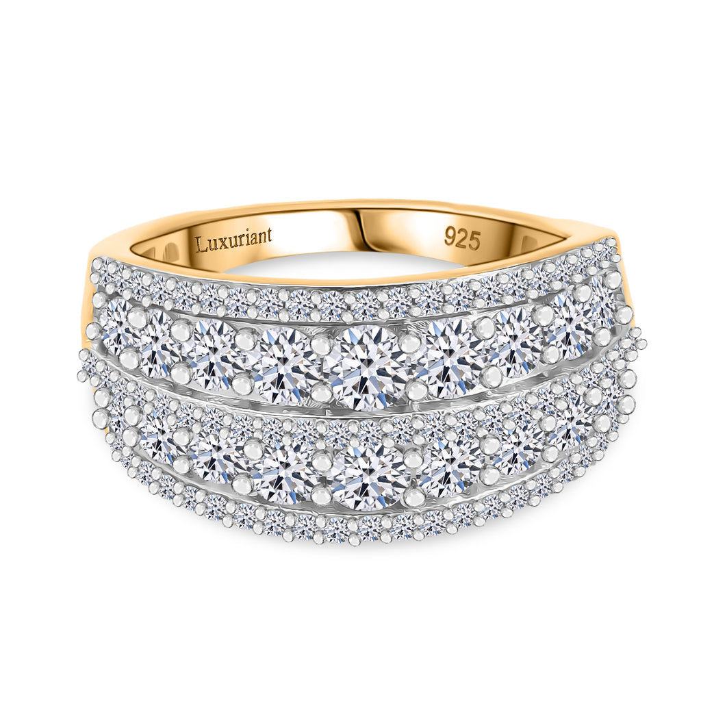 Luxuriant - Lab Grown Diamond (SI/G-H) Ring in 18K Vermeil Yellow Gold Plated Sterling Silver 1.50 Ct._8168471