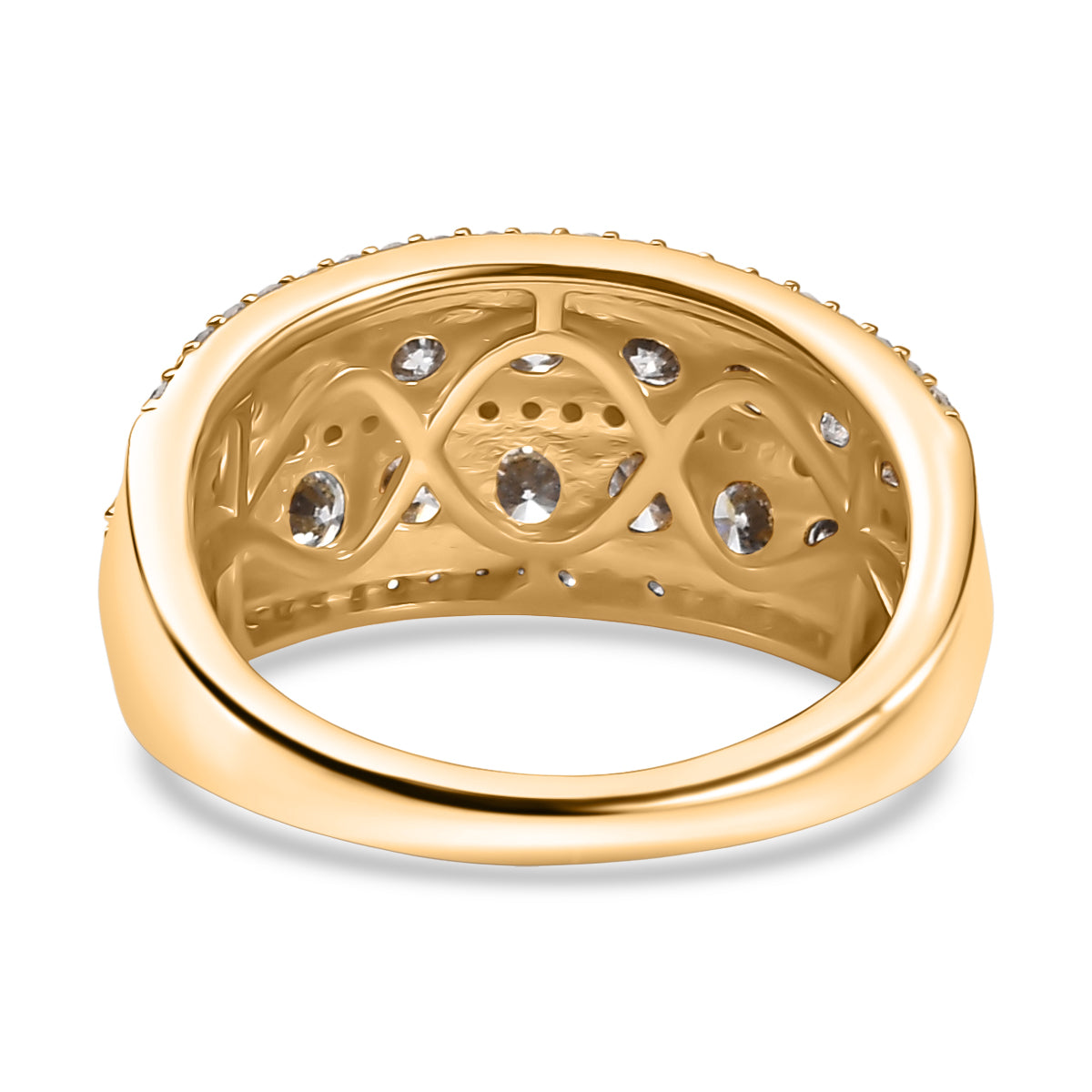 LUXURIANT 1.5 Ct. Lab Grown Diamond Ring in 18K Vermeil Yellow Gold Plated Sterling Silver (SI-GH) 8168471 5