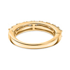 D'Joy - Moissanite Half Eternity Band Ring in 18K Vermeil Yellow Gold Plated Sterling Silver 1.00 Ct._8168525_4